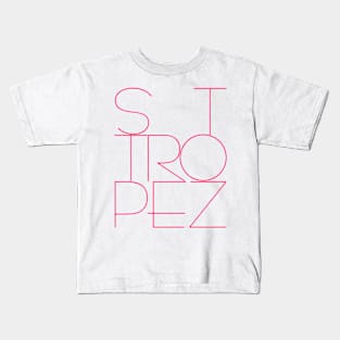 St. Tropez in Pink, background color also your choise, contact me. Kids T-Shirt